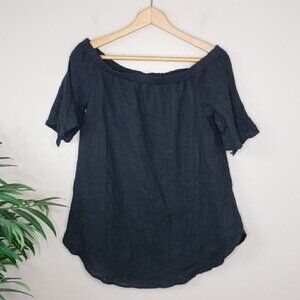 Mai Soli | Black Tie Sleeve Top Size Medium